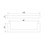 Ручка скоба мебельная QUADRA RS043MBSG.4 Ручка скоба мебельная QUADRA RS043MBSG.4