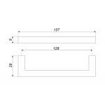 Ручка скоба мебельная QUADRA RS043MBSG.4 Ручка скоба мебельная QUADRA RS043MBSG.4